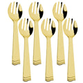 10" Polished Serving forks Gold Plastic