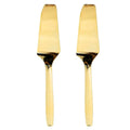 9" Cake Server Set Gold Plastic Polished
