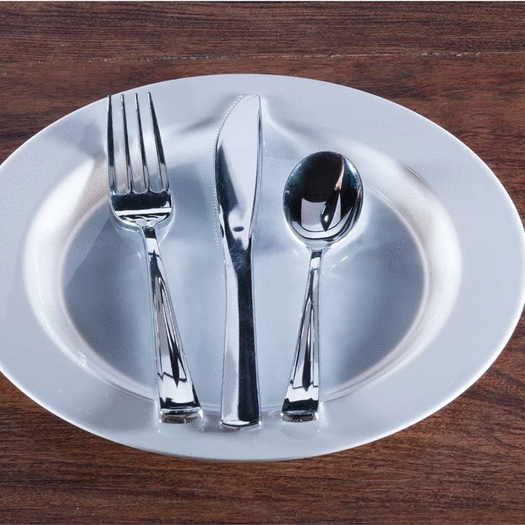 Lilian Cutlery Silver Heavyweight Plastic 160 piece Combo Pack