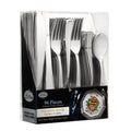 Lilian Cutlery Silver Heavyweight Plastic 96 piece Combo Pack