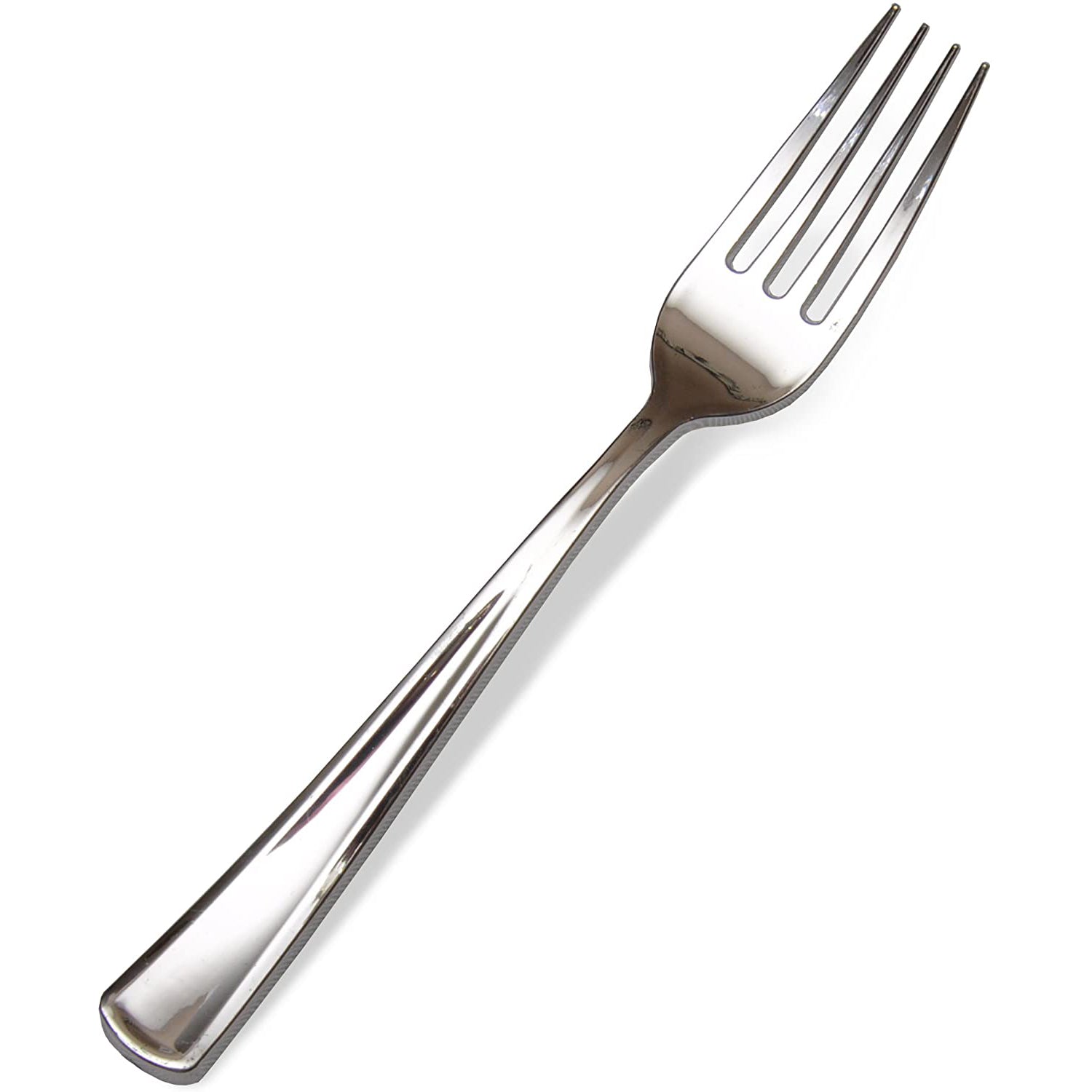 Fork Polished Silver Plastic Cutlery