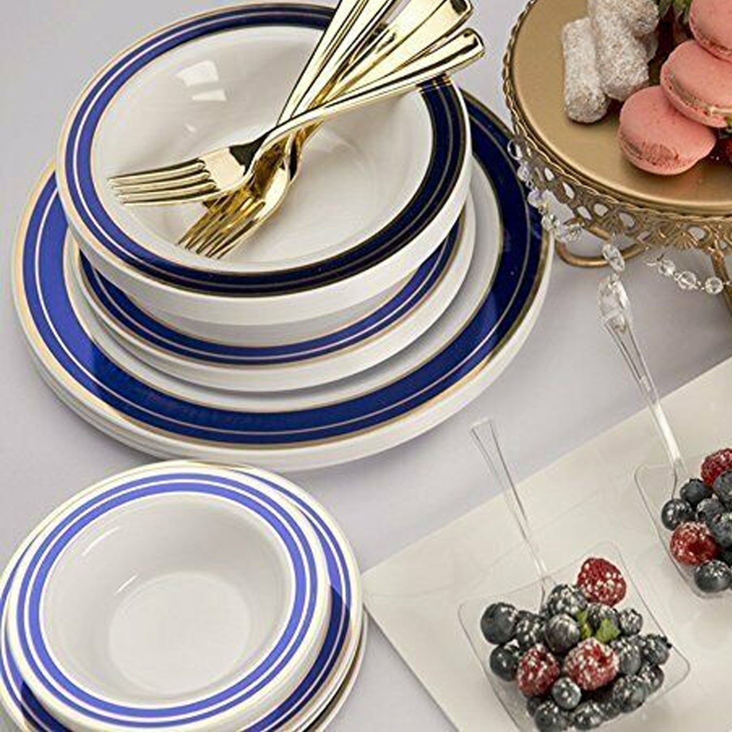 *BUY BULK* Gold Polished Forks Heavy Weight Plastic Disposable
