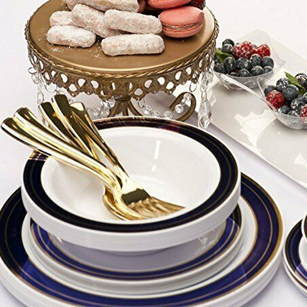 *BUY BULK* Gold Polished Forks Heavy Weight Plastic Disposable