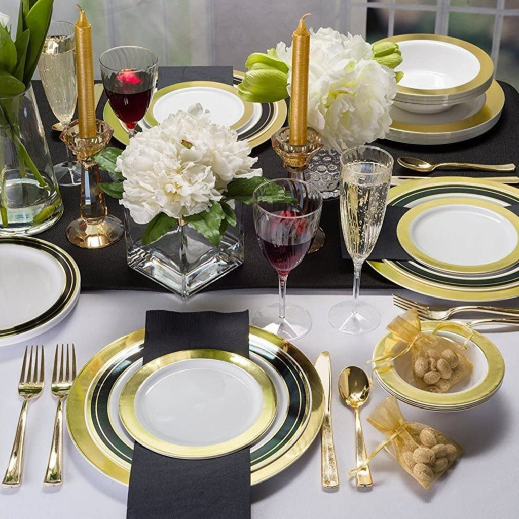 Knives Gold Cutlery Heavyweight Disposable Plastic