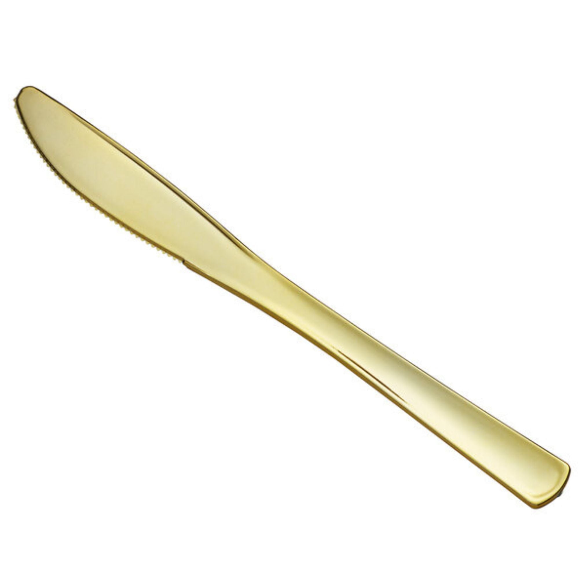 *BUY BULK* Gold Knife Plastic Disposable Cutlery