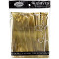 *BUY BULK* Gold Knife Plastic Disposable Cutlery