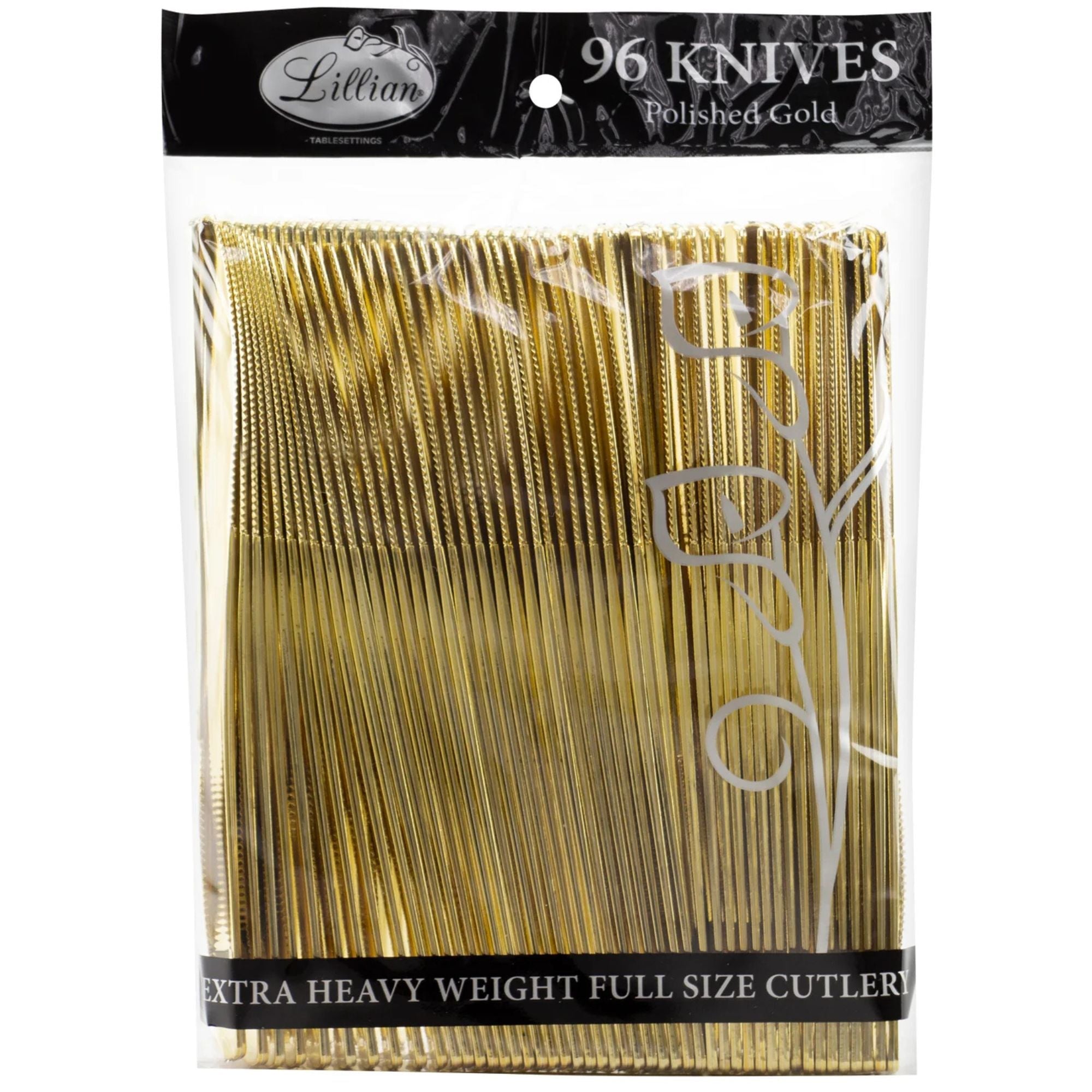 *BUY BULK* Gold Knife Plastic Disposable Cutlery