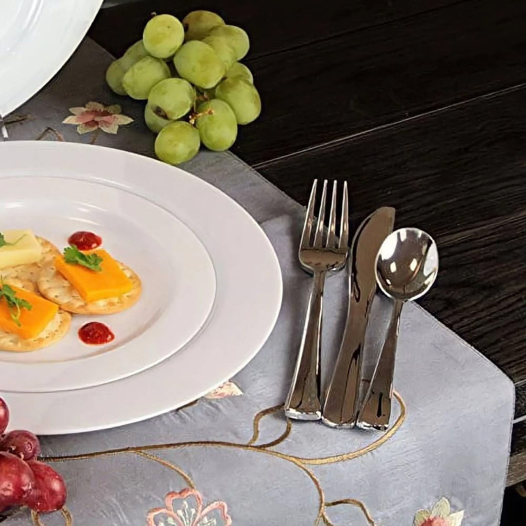 *BUY BULK* Silver Knife Plastic Disposable Cutlery