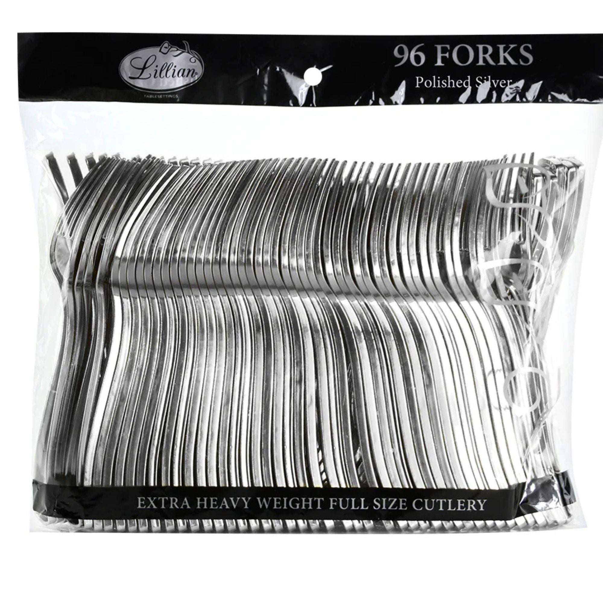 *BUY BULK* Silver Fork Plastic Disposable Cutlery