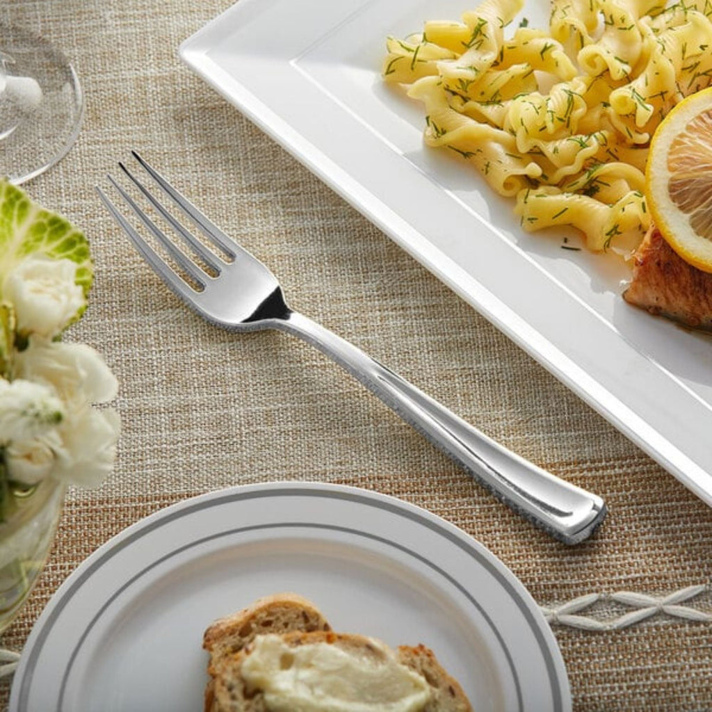*BUY BULK* Silver Fork Plastic Disposable Cutlery
