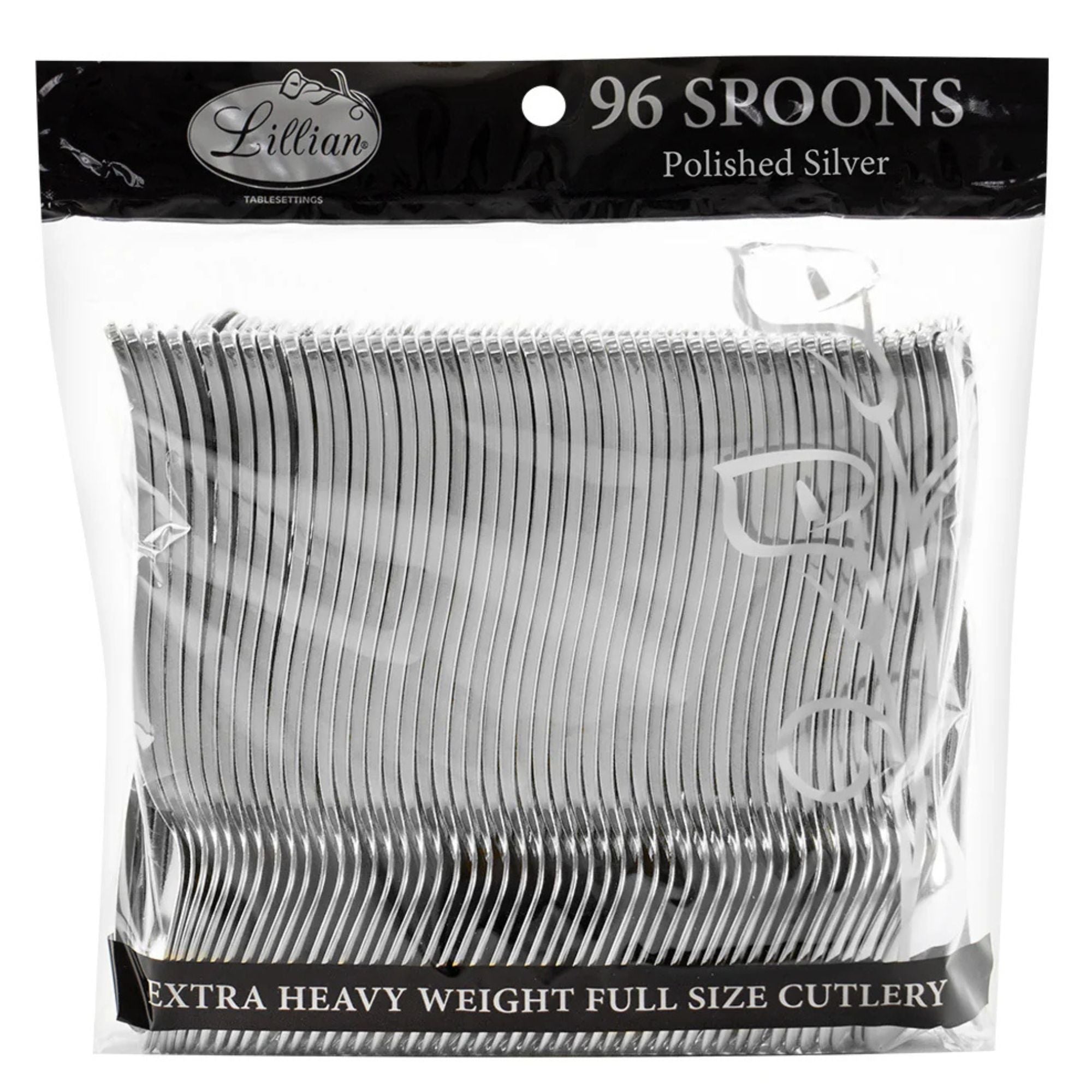 *BUY BULK* Silver Spoon Plastic Disposable Cutlery