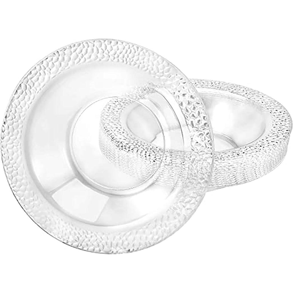 Lillian 14oz Bowl Clear Pebbled Plastic