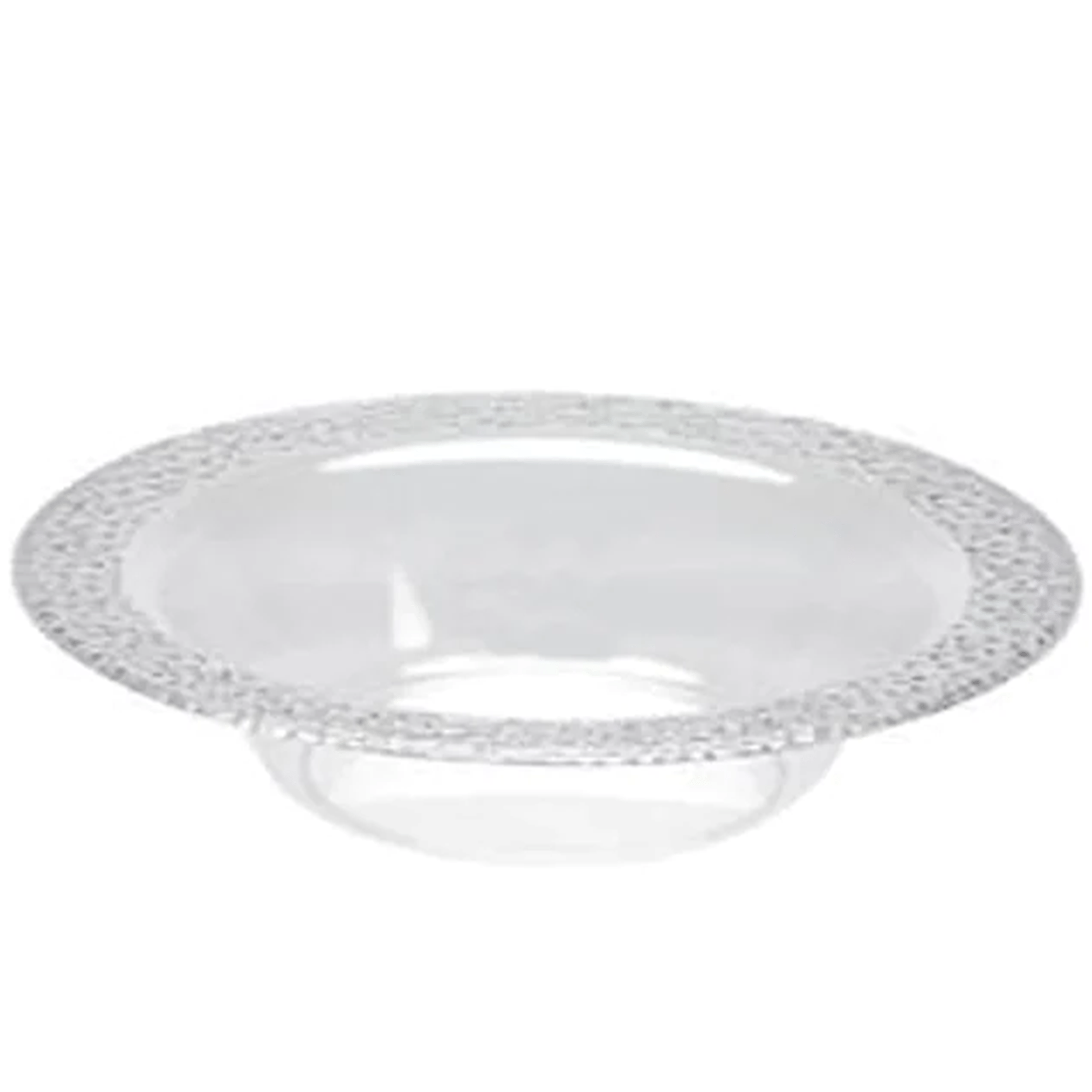 Lillian 14oz Bowl Clear Pebbled Plastic