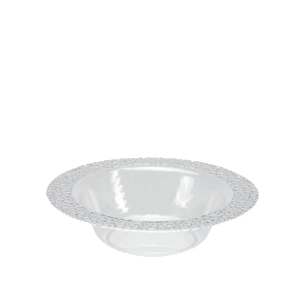 Lillian 5oz Bowl Clear Pebbled Plastic