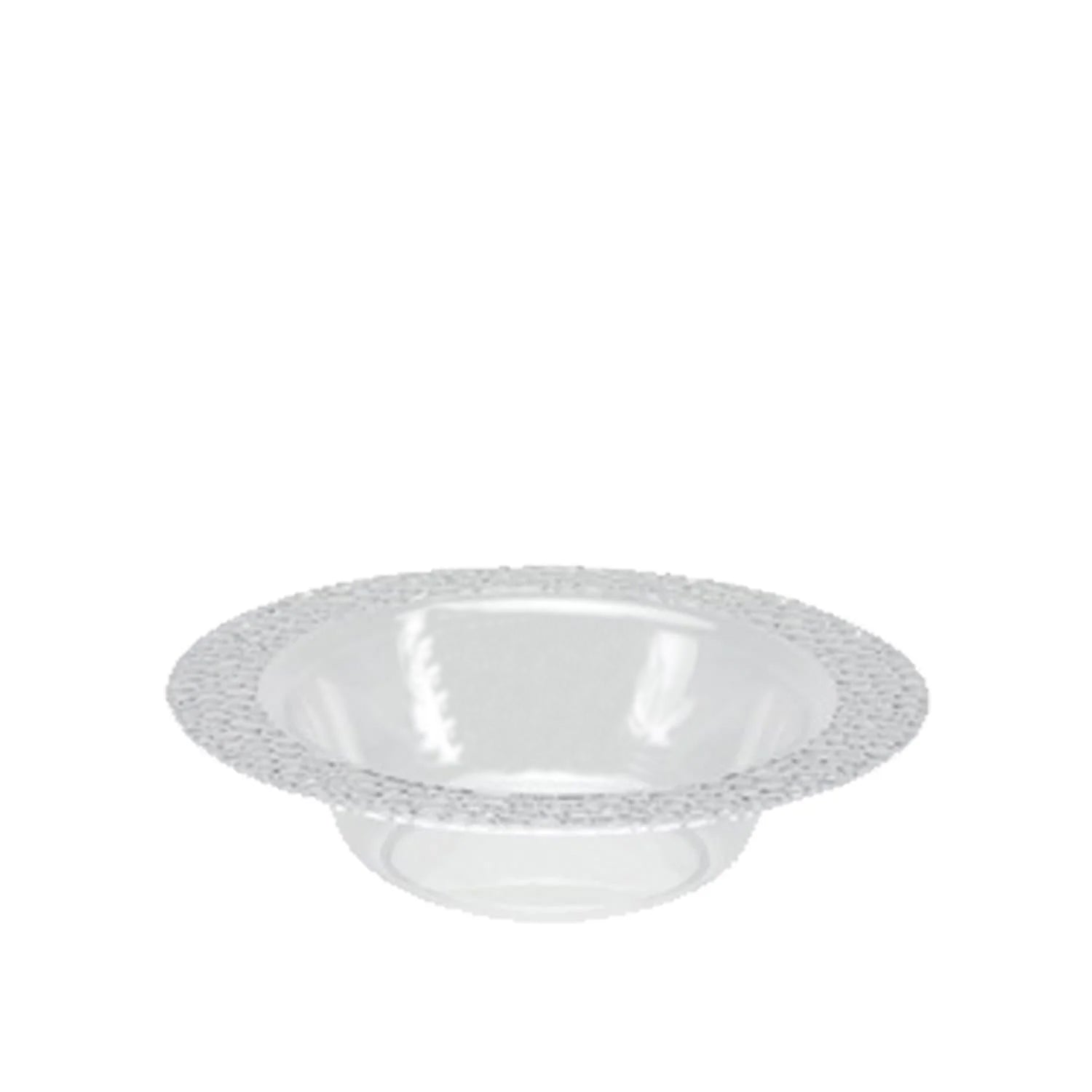 Lillian 5oz Bowl Clear Pebbled Plastic