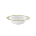 Pebbled 5oz Dessert Bowl Gold Rim Plastic