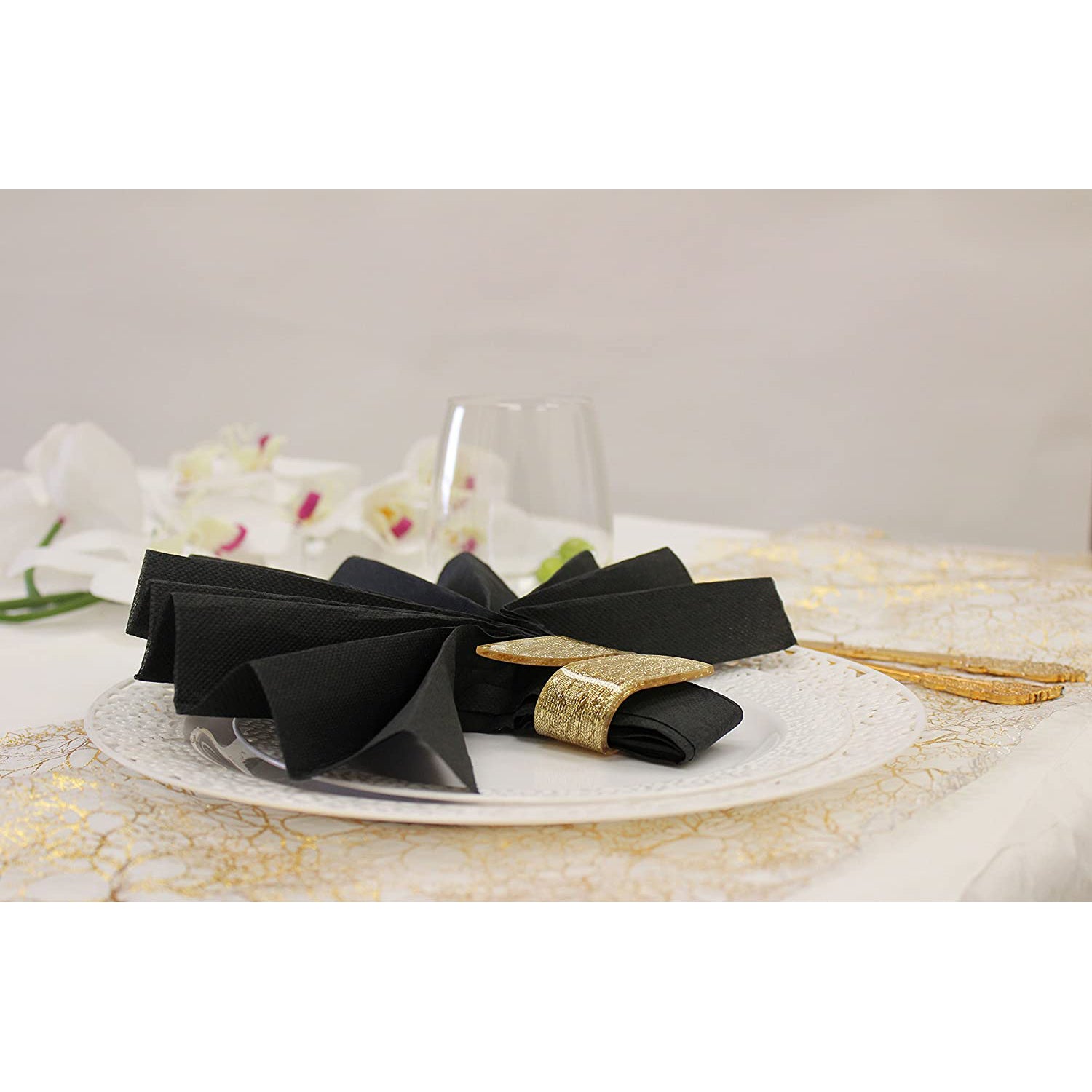 Pebbled 7.5" White Appetizer/Dessert Plate Plastic