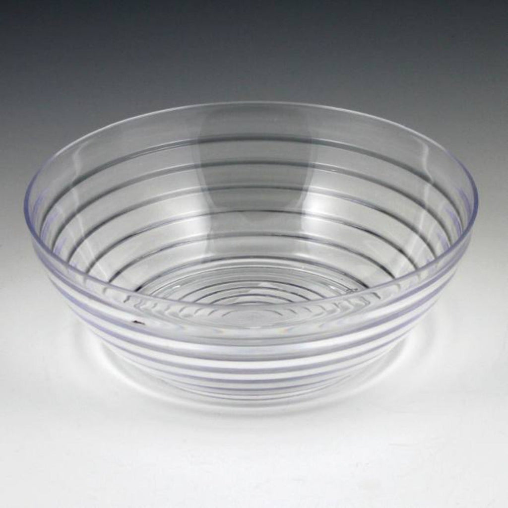 1 Quart 7 inch Small Heavyweight Plastic Ringed Serving Bowl