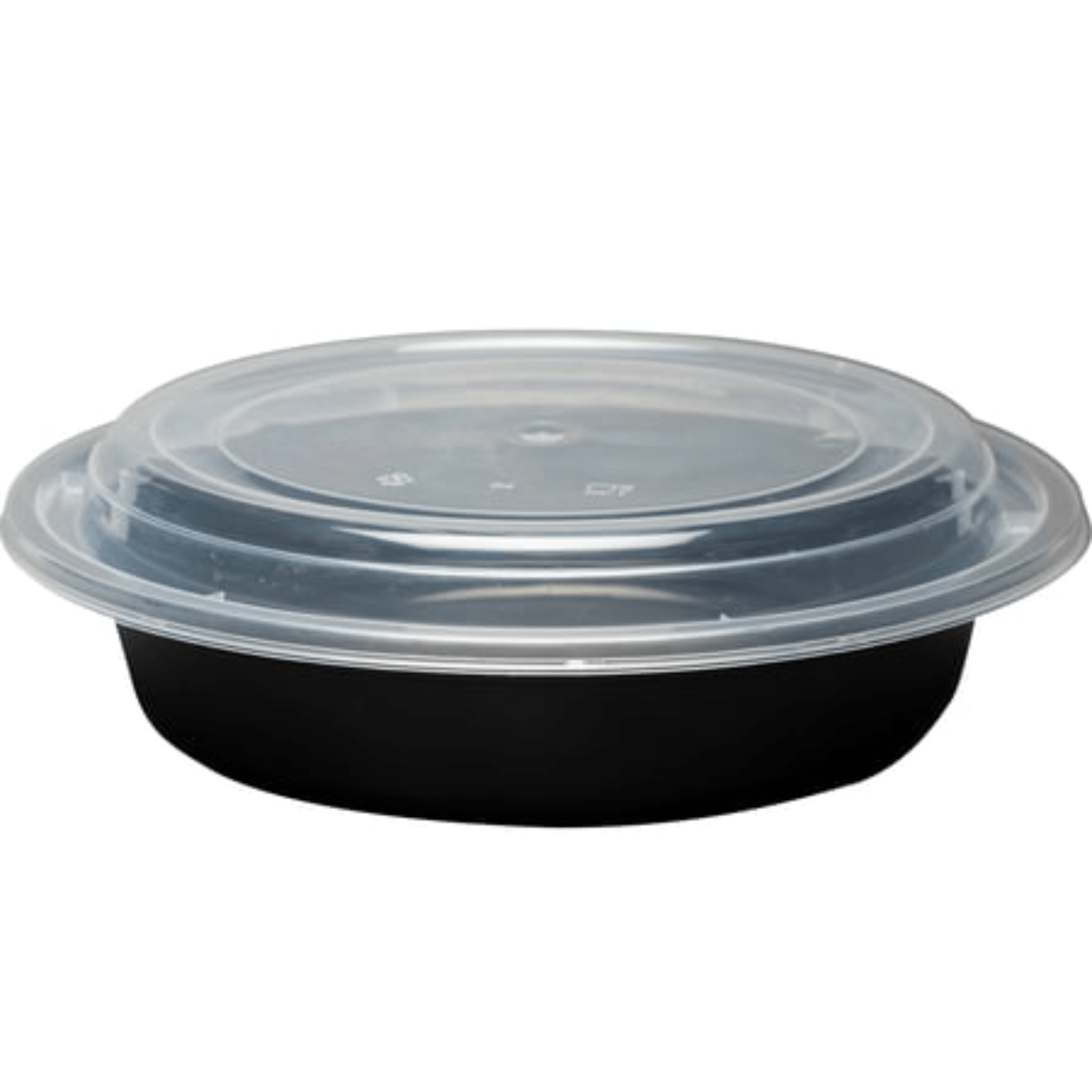 24oz. Round Meal Prep/ Bento Box Containers with Clear Lids Disposable Plastic