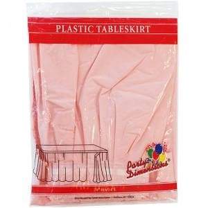 29''X14'' Light Pink Plastic Tableskirt