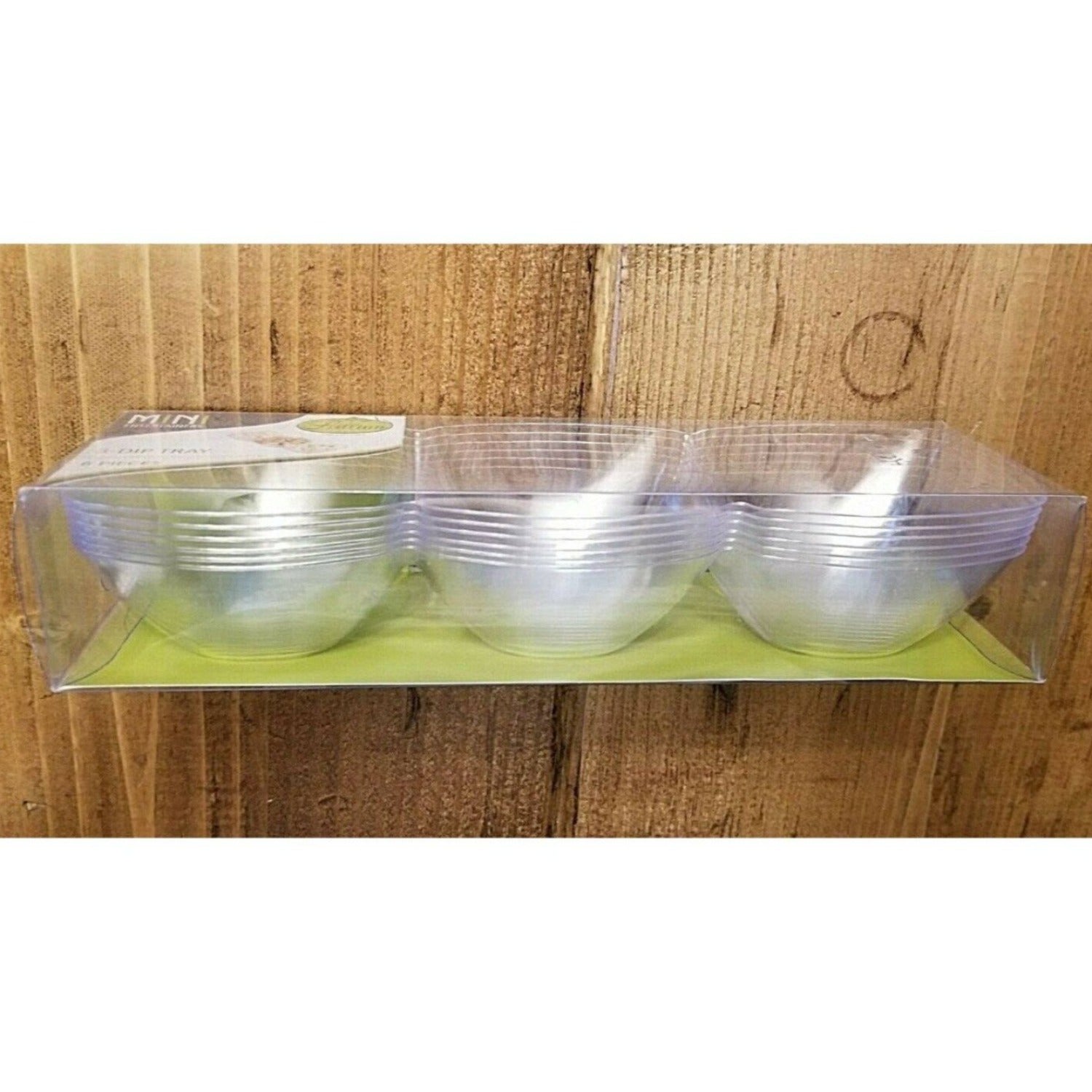 Mini Plastic Clear 3-Dip Dish