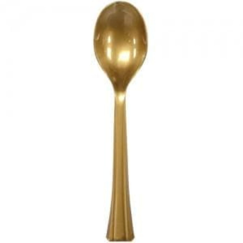 Soup Spoon Gold Extra Strong Quality Plastic