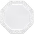 Lillian 11" Plate White Lacetagon Plastic