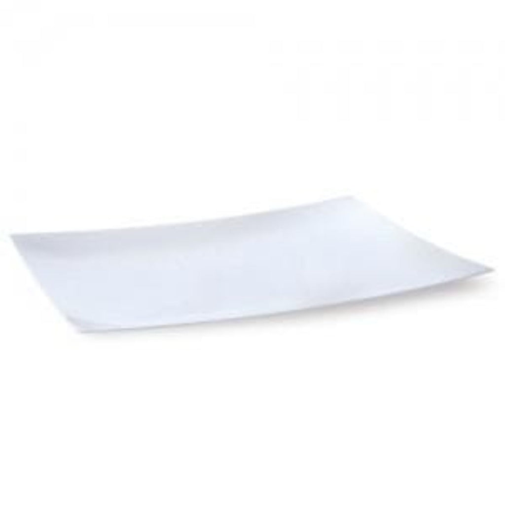 12X18" Serving Tray White Plastic Disposable Serving Trays Lillian 1 Piece