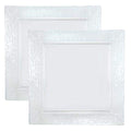 12' Square Pebbled tray Clear Plastic