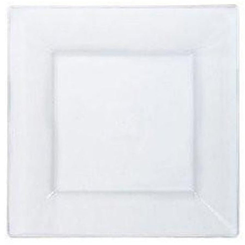Lillian 10.75" Plates Clear Square Plastic Dinner