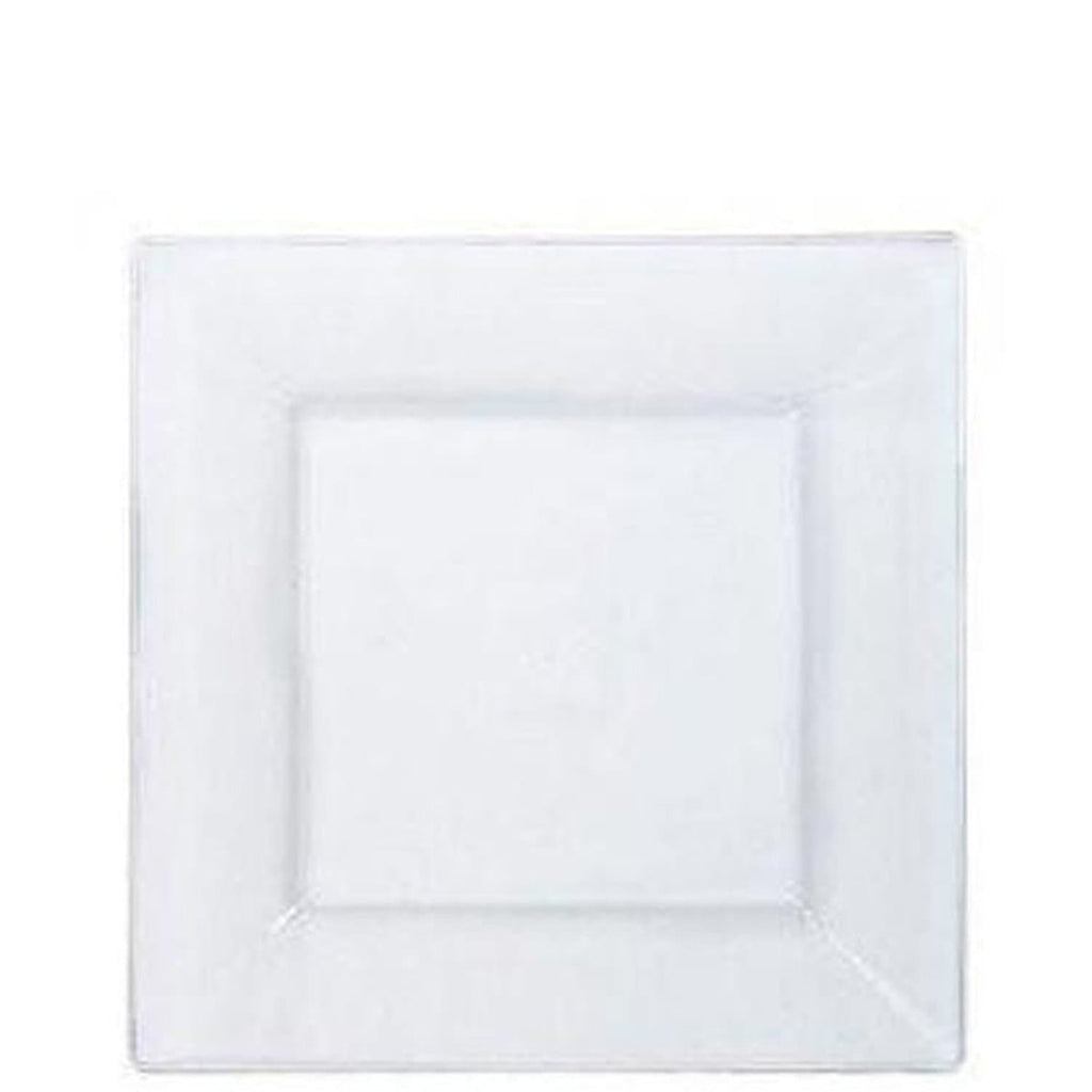 Lillian 8" Plates Clear Square Dinner Plastic