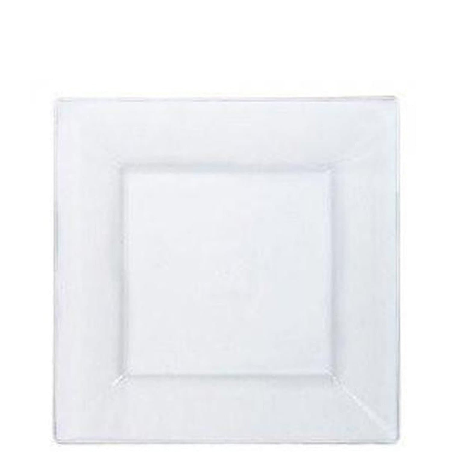 Lillian 8" Plates Clear Square Dinner Plastic
