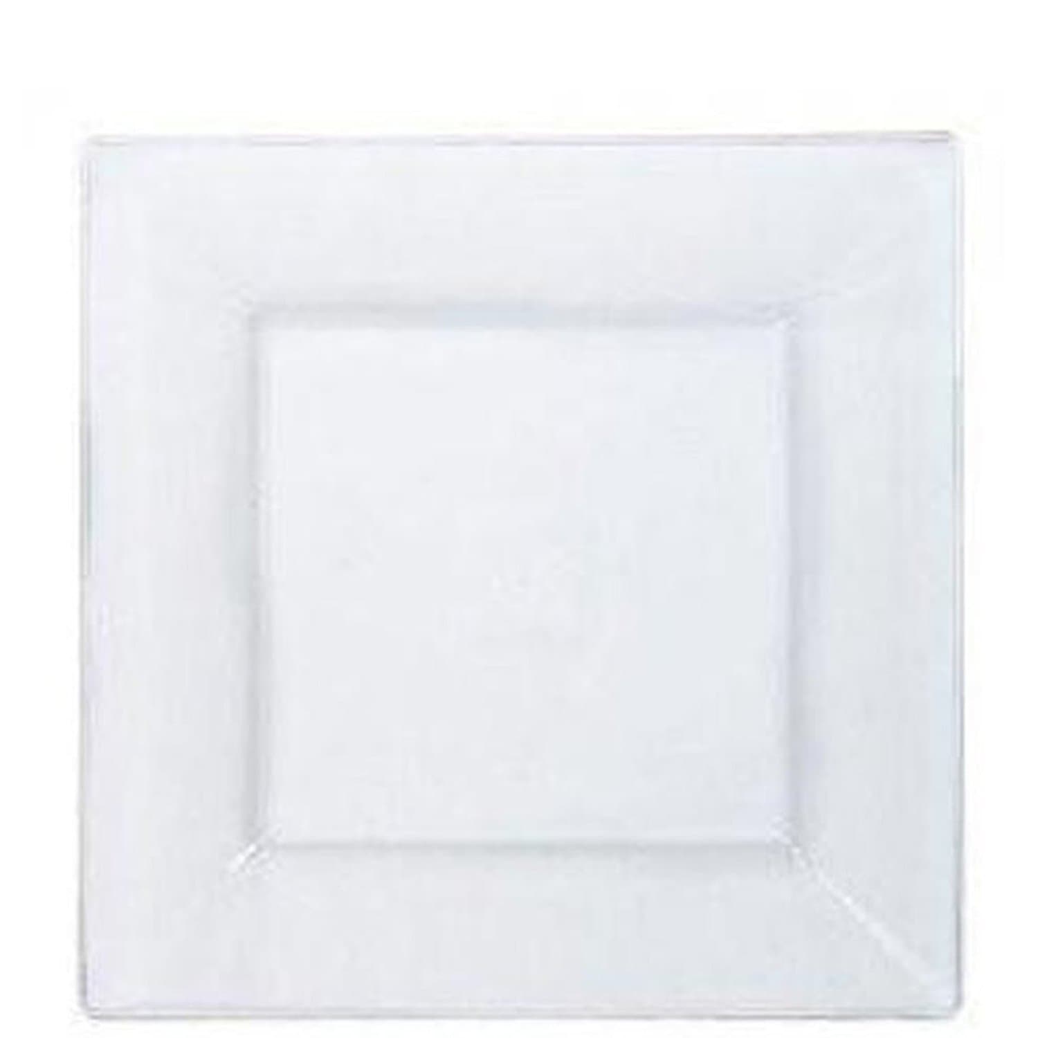 Lillian 9.5" Plates Clear Square Plastic
