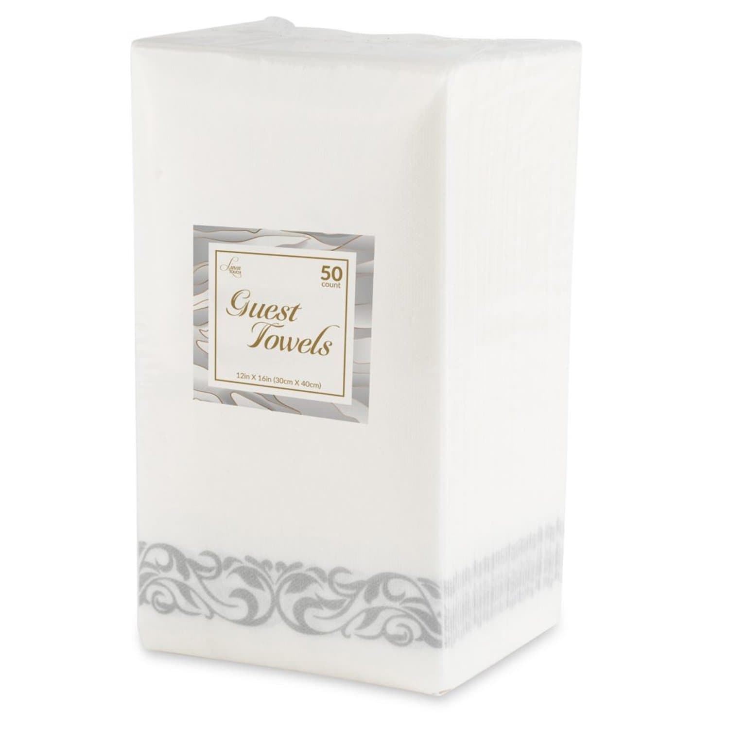 Linen Dinner Napkins Silver Border Napkins Blue Sky 50 Pieces
