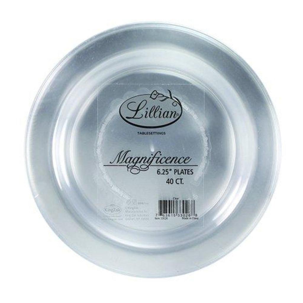 *WHOLESALE* 6.25" Clear Dessert Plate Heavy weight Plastic Magnificence 320/Case