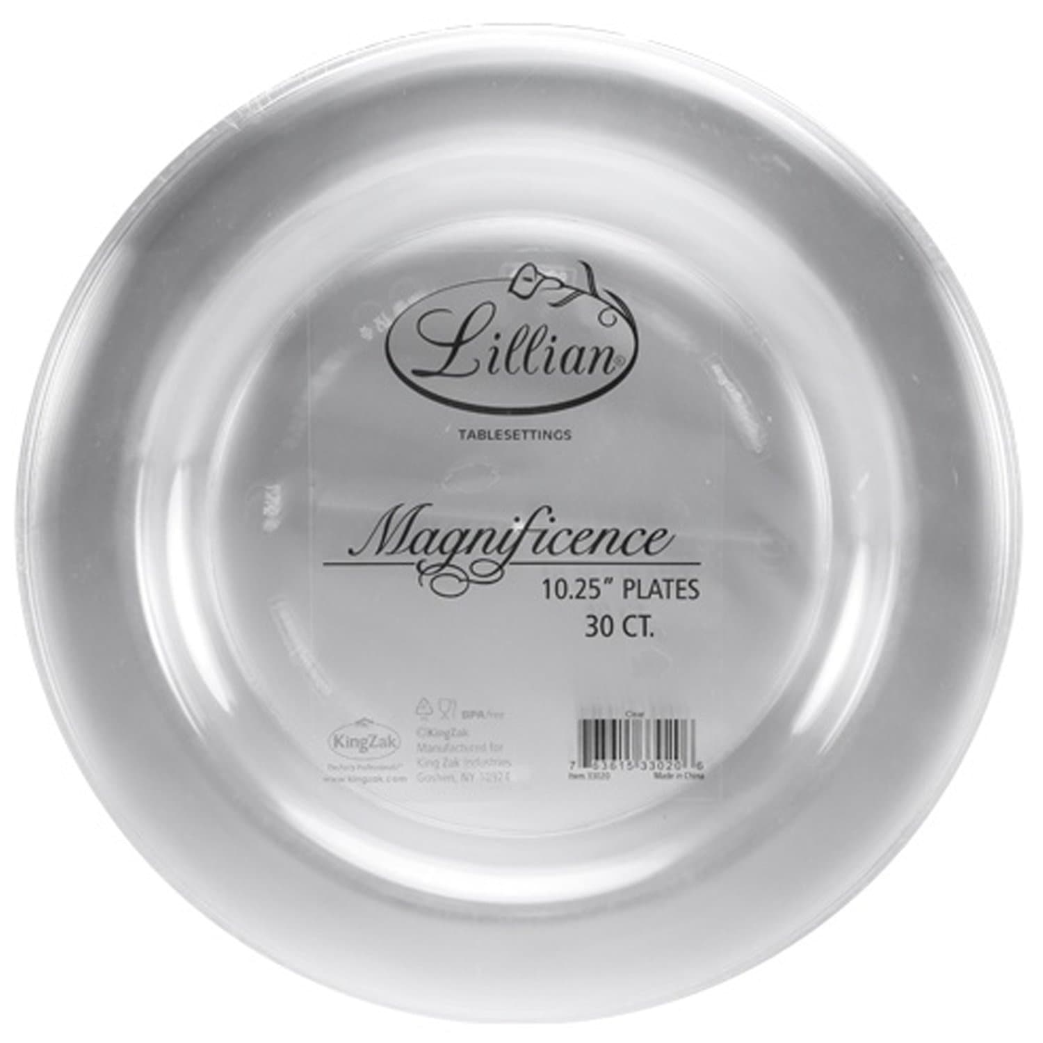 *JUMBO PACK* 10.25" Dinner Plate Clear Magnificence Heavy weight Plastic