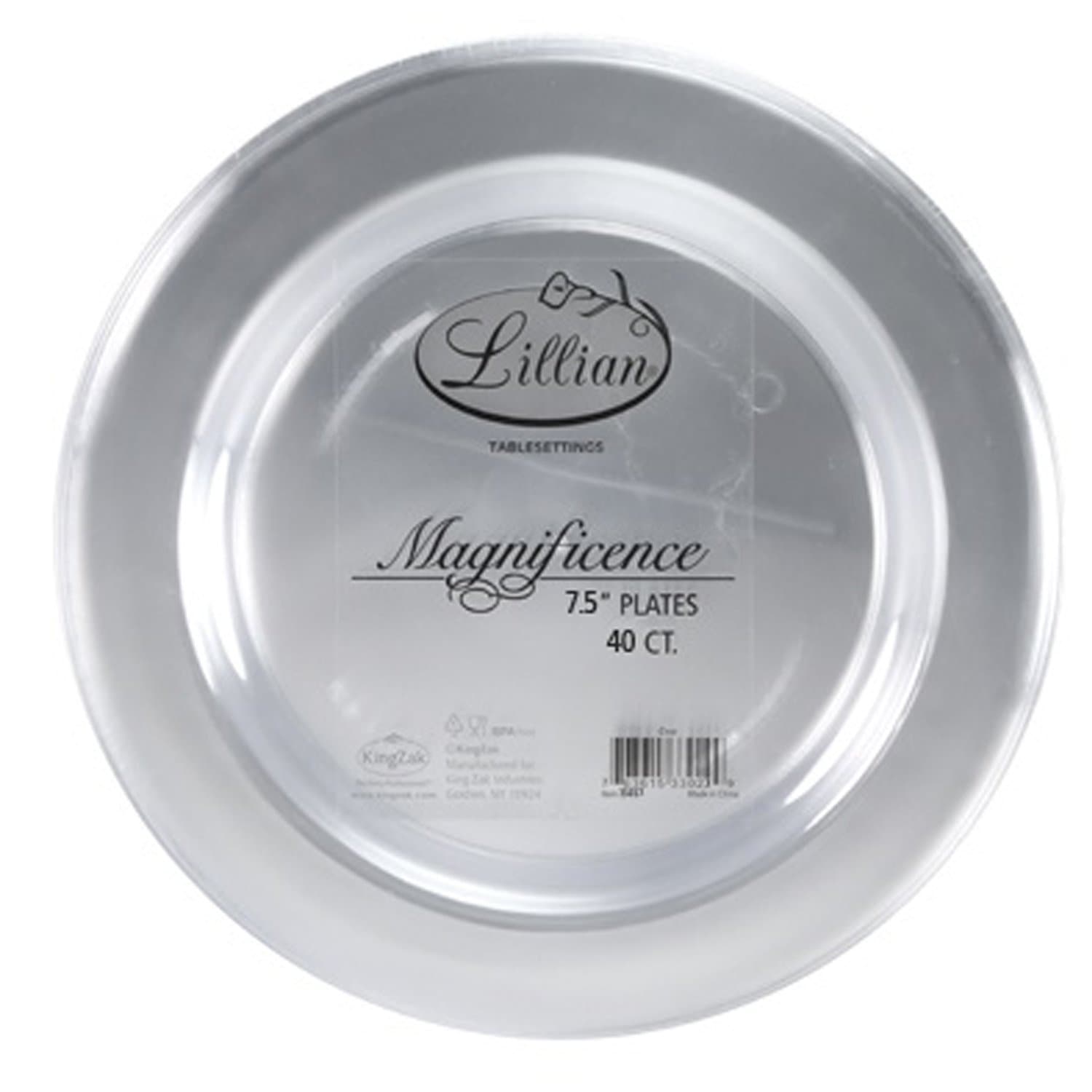 *WHOLESALE* 7.5" Clear Salad Plate Heavy weight Plastic Magnificence 320/Case