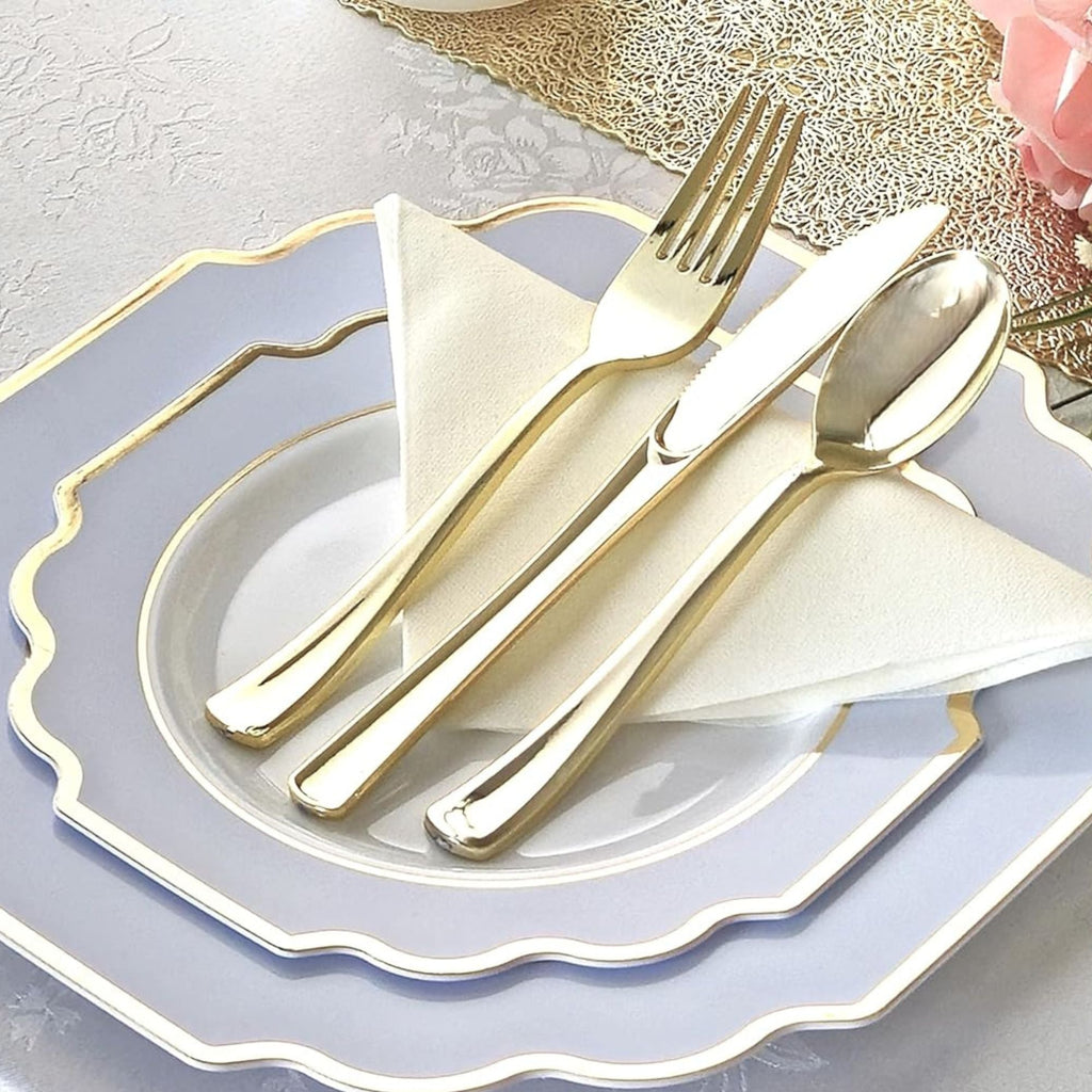*BUY BULK* Gold Spoon Plastic Disposable Cutlery