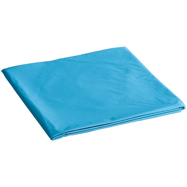 84''Medium Blue Round TableCloth Plastic Disposable