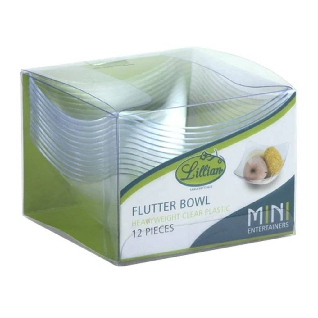 Mini Flutter Bowl Clear Plastic