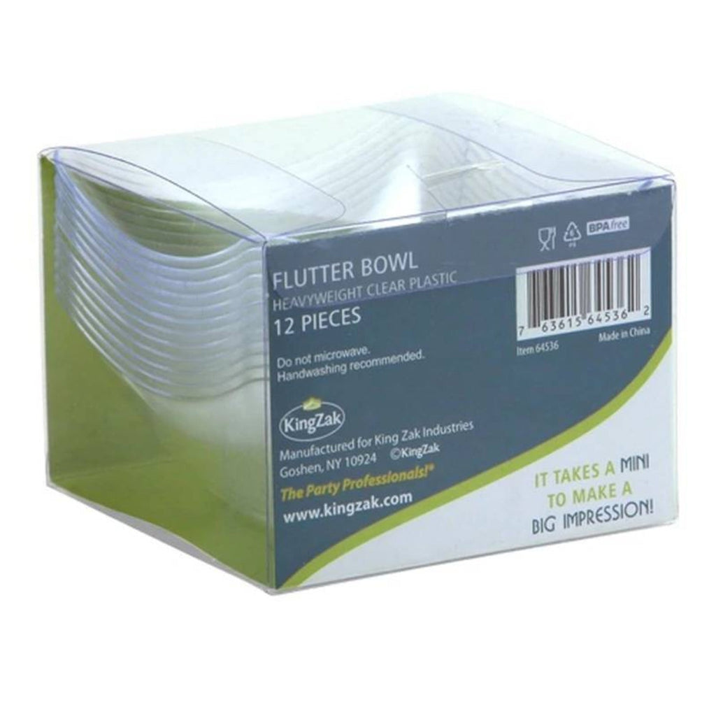 Mini Flutter Bowl Clear Plastic