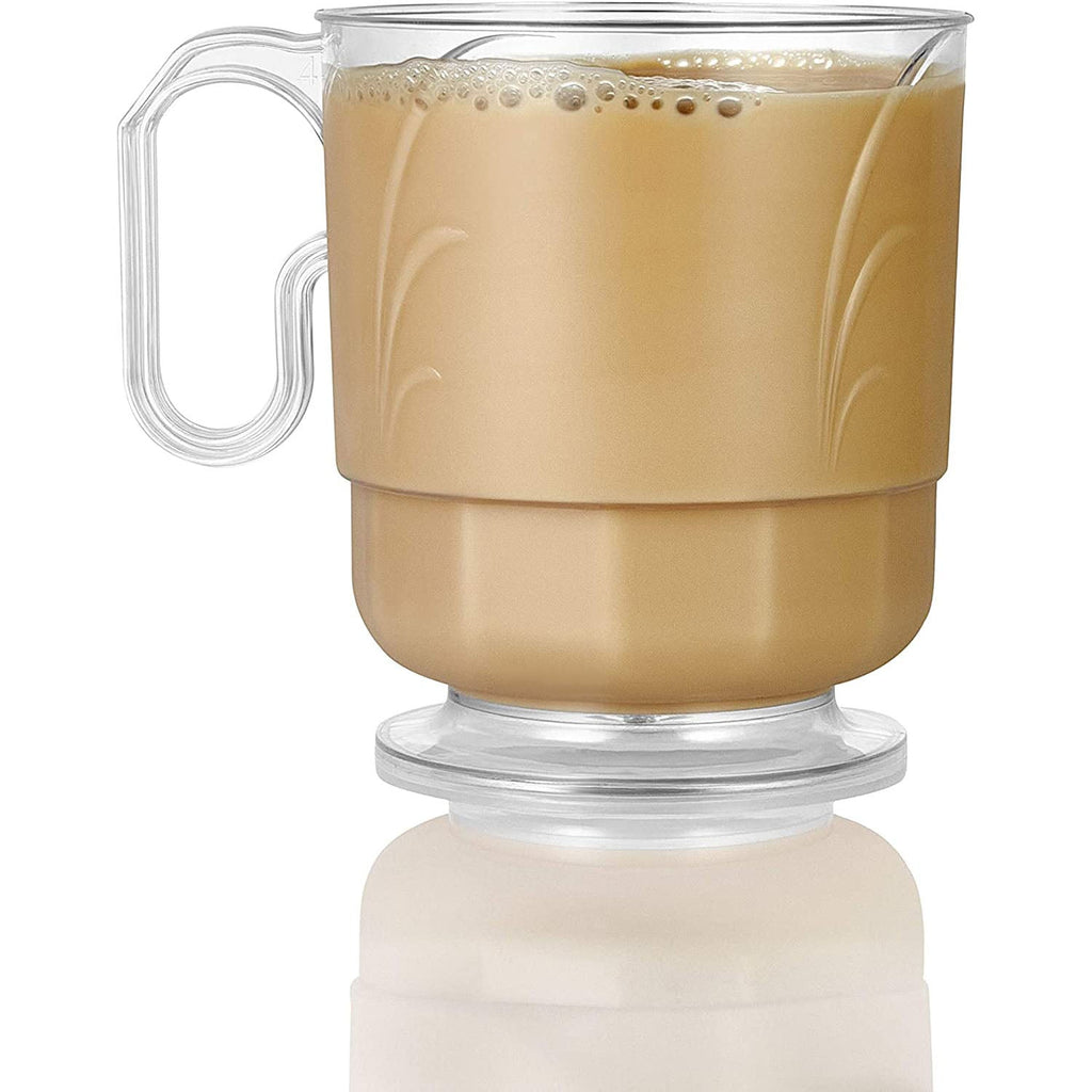 8 oz Clear Coffee Mug Elegance Plastic