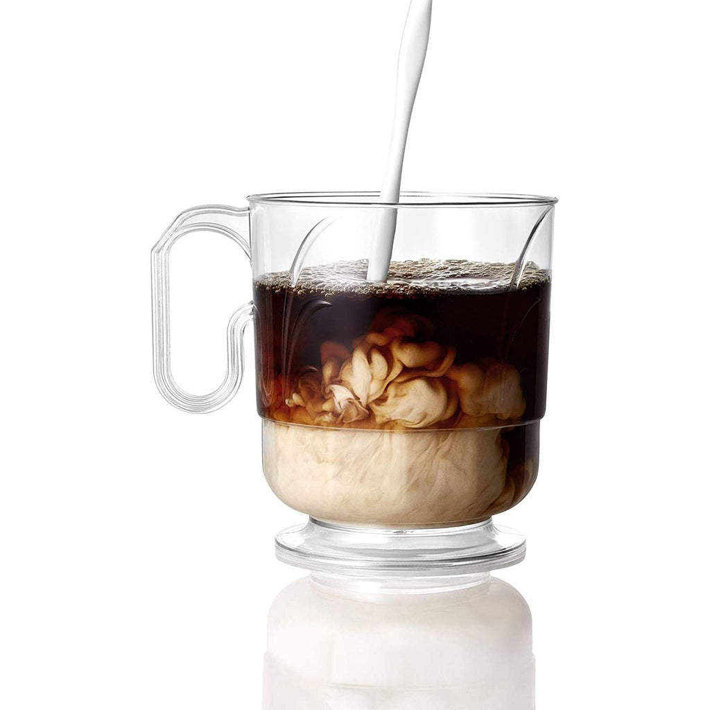 8 oz Clear Coffee Mug Elegance Plastic