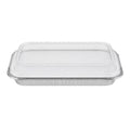 9×13 Half Size Shallow Disposable Aluminum Pans with Dome Lids Aluminum Pans with Lids VeZee Pack of 10
