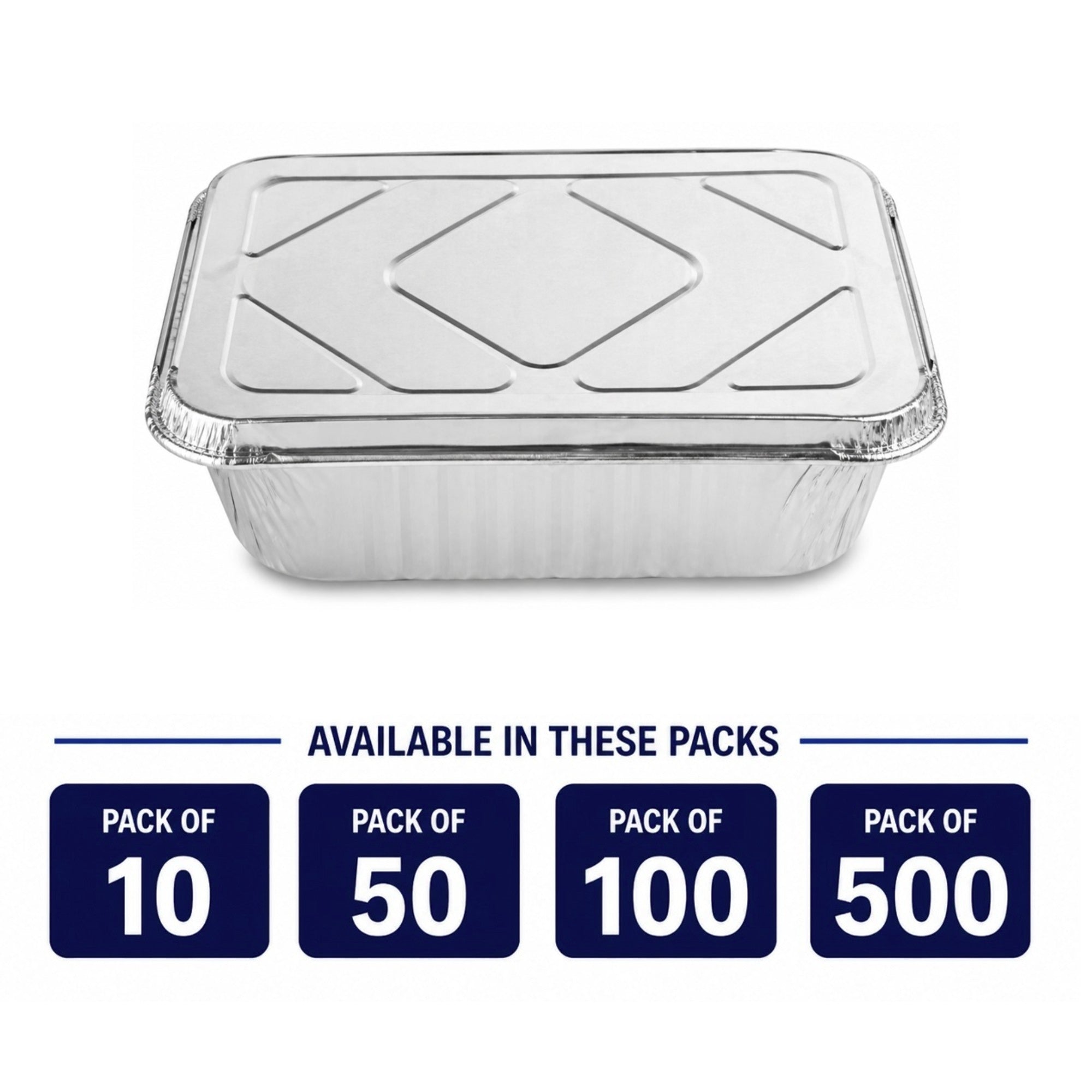 9X13 Half Size Extra Deep Extra Heavy Weight Disposable Aluminum Pan with Lids