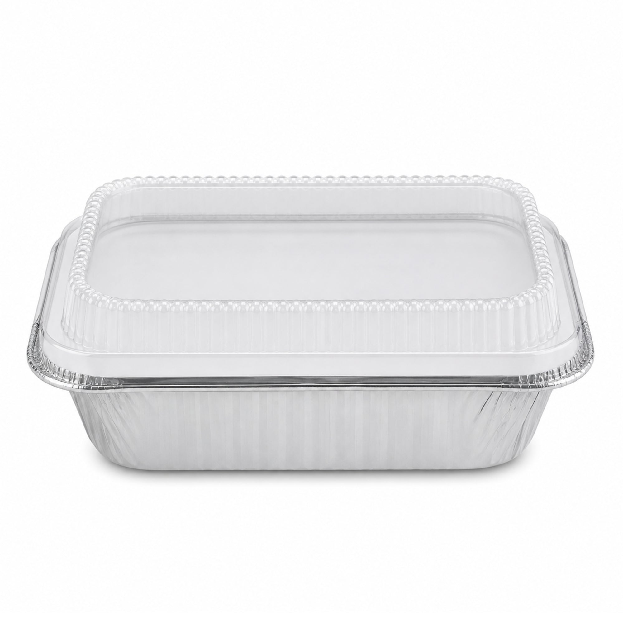 9X13 Extra Deep and Heavy Weight Disposable Aluminum Pan with Dome Lid Aluminum Pan with Lids VeZee Pack of 10