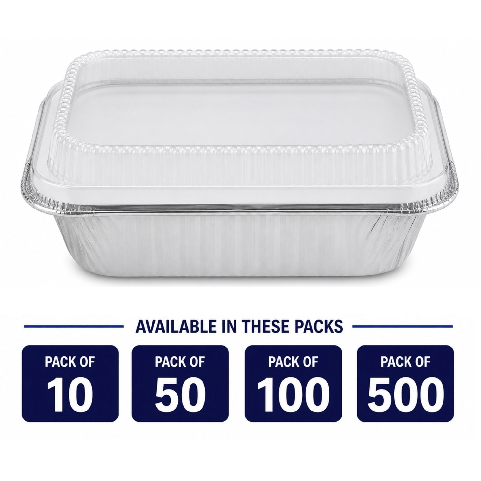 9X13 Extra Deep and Heavy Weight Disposable Aluminum Pan with Dome Lid