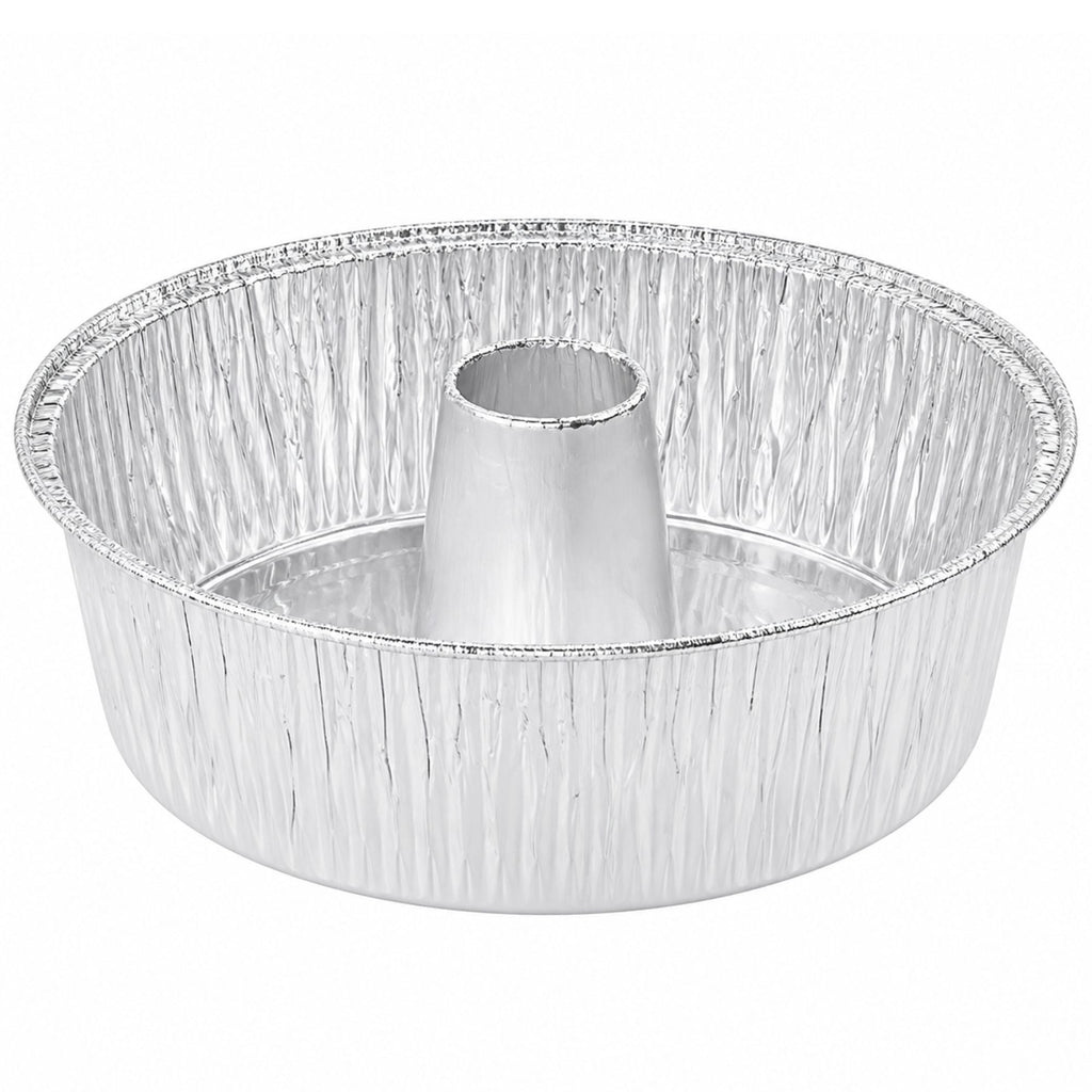 8" Angel Tube Foil Pan Disposable Aluminum Cake Baking Pan