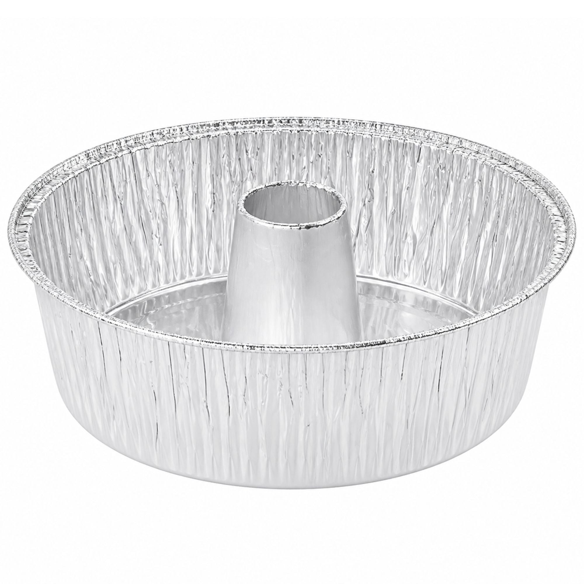 8" Angel Tube Foil Pan Disposable Aluminum Cake Baking Pan
