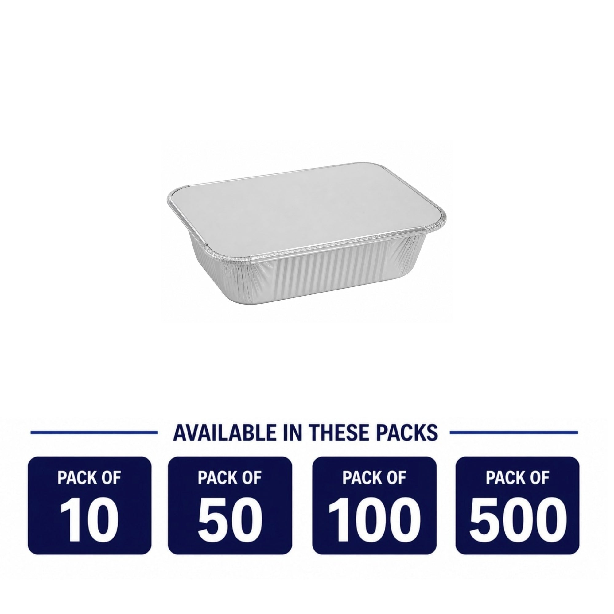 1Lb Oblong Aluminum Pan 5.5"x 4" Disposable with Board Lid